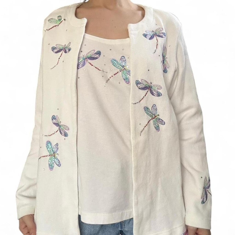 The Quaker Factory Dragonfly sweater set